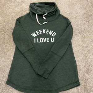 Retro Brand cowl neck hoodie